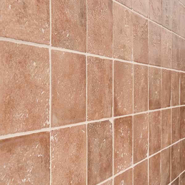 Navari Terracotta 5x5 Textured Matte Ceramic Tile
