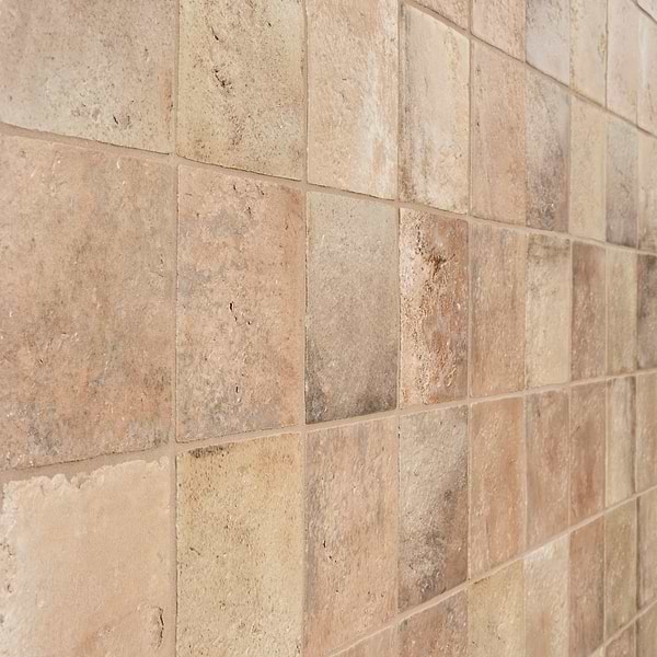 Navari Terra Cream 5x5 Textured Matte Ceramic Tile