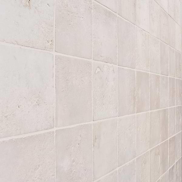 Navari White 5x5 Textured Matte Ceramic Tile