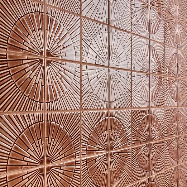 Stacy Garcia Radius Espresso Brown 6x6 3D Crackled Glossy Ceramic Tile