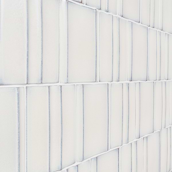 Kinro Snow White 6x6 3D Polished Porcelain Tile