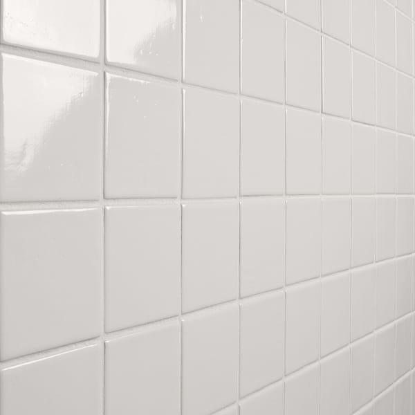Morocco Blanco White 4x4 Square Glossy Porcelain Tile