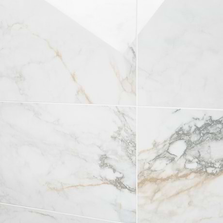 Calacatta Machia White Gold 12x24 Marble Look Polished Porcelain Tile