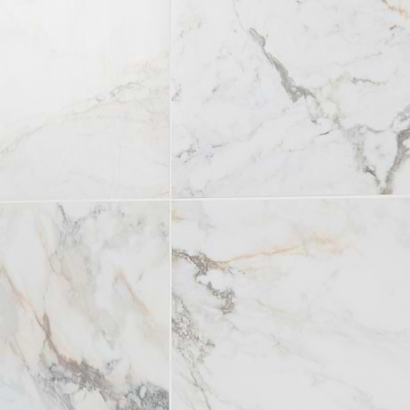 Calacatta Machia White Gold 24x48 Marble Look Matte Porcelain Tile