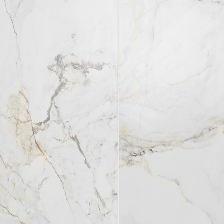 Calacatta Machia White Gold 48x48 Marble Look Matte Porcelain Tile