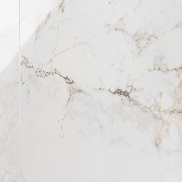 Calacatta Macchia White Gold 48x48 Marble Look Polished Porcelain Tile
