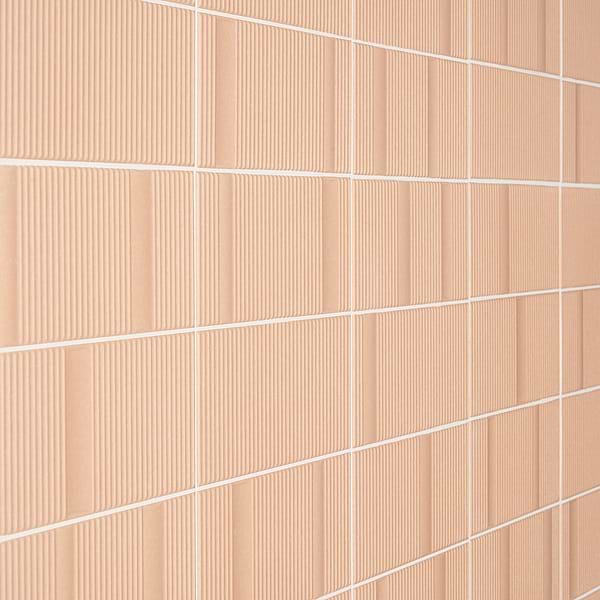Division Clay Beige 8x16 Fluted 3D Matte Ceramic Wall Tile
