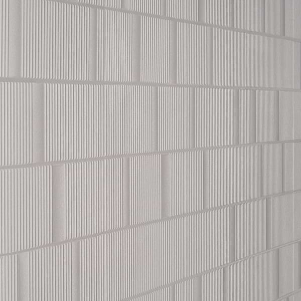 Division Silver 8x16 Fluted 3D Matte Ceramic Wall Tile