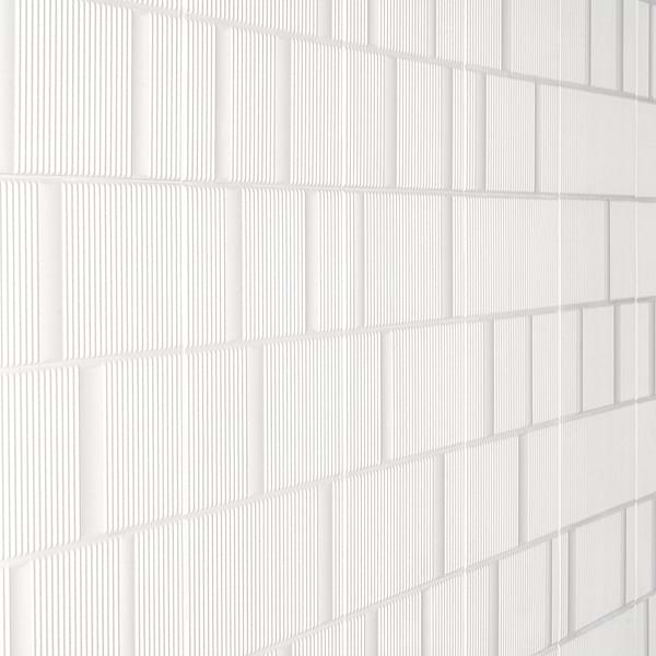 Division White 8x16 Fluted 3D Matte Ceramic Wall Tile