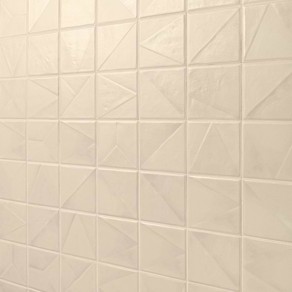 Stacy Garcia Valenova Deco Taupe 5x5 Textured Matte Ceramic Tile