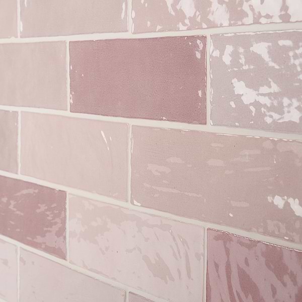 Portmore Pink 3x8 Glossy Ceramic Subway Tile