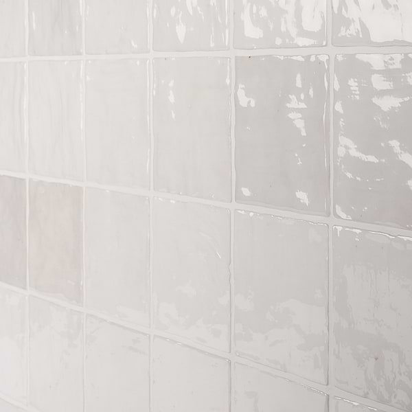 Portmore White 4x4 Glossy Ceramic Tile