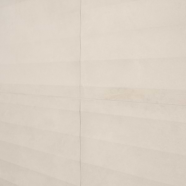 Lucreto Waves Beige 24x48 3D Concrete Look Matte Porcelain Tile