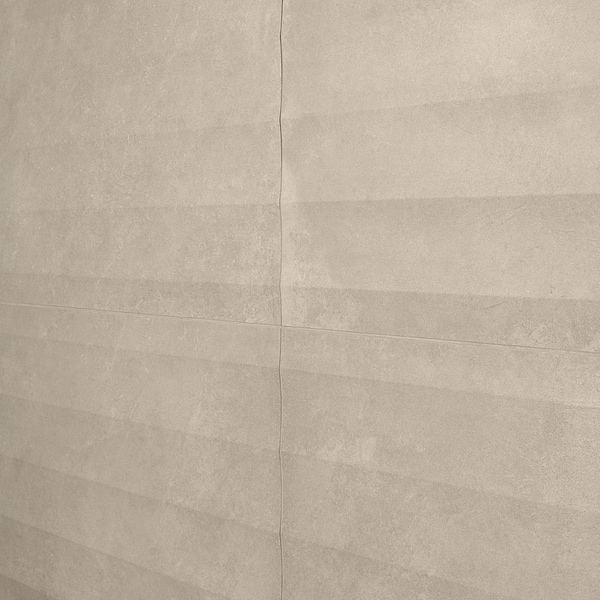 Lucreto Waves Gray 24x48 3D Concrete Look Matte Porcelain Tile