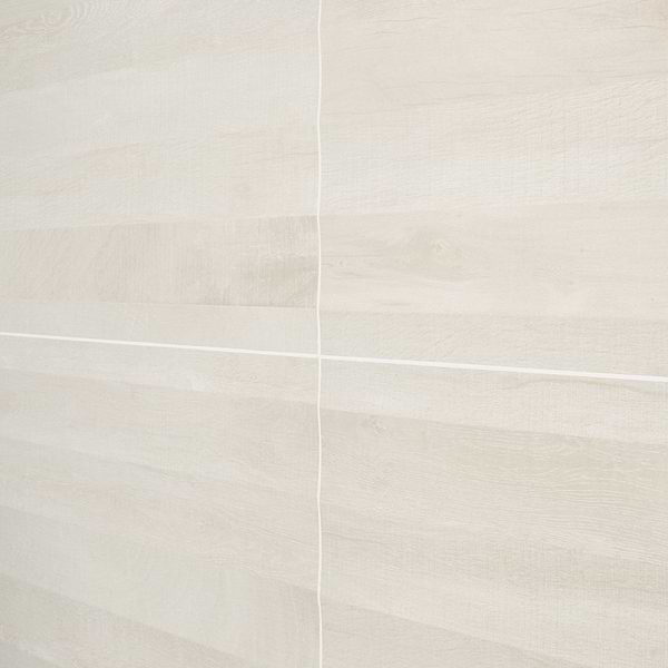 Kenridge Waves White 24x48 Wood Look Matte Porcelain Tile