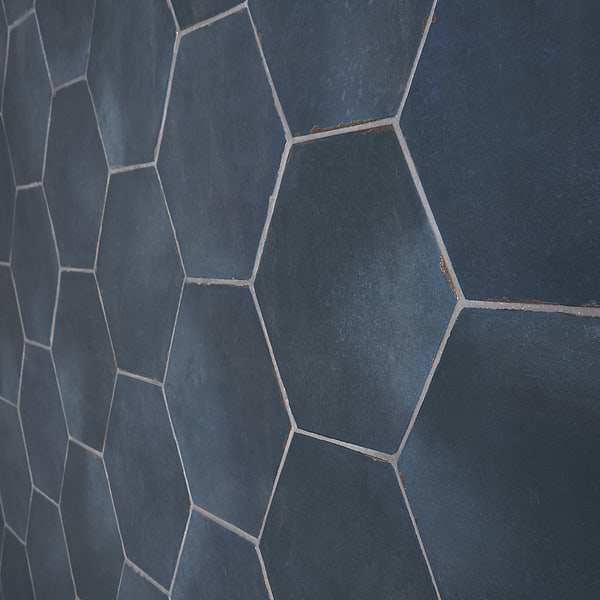 Sasha Hex Chiazza Marino 6" Matte Porcelain Hexagon Tile