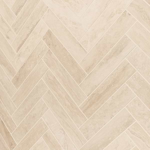 Ivory Travertine Premium 2.5x12 Filled Brushed Vein Cut Tile