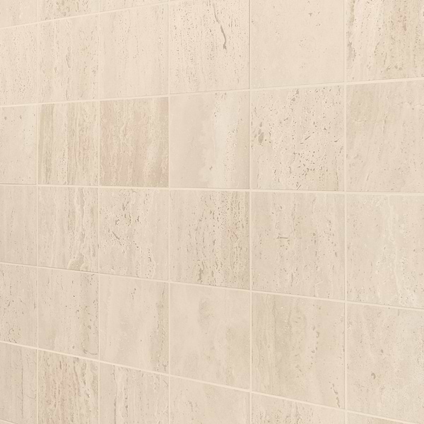 Ivory Travertine Premium 6x6 Vein Cut Filled Honed Tile