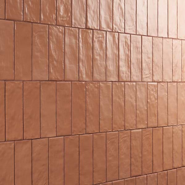 Montauk Terracotta 2x8 Mixed Finish Ceramic Subway Tile