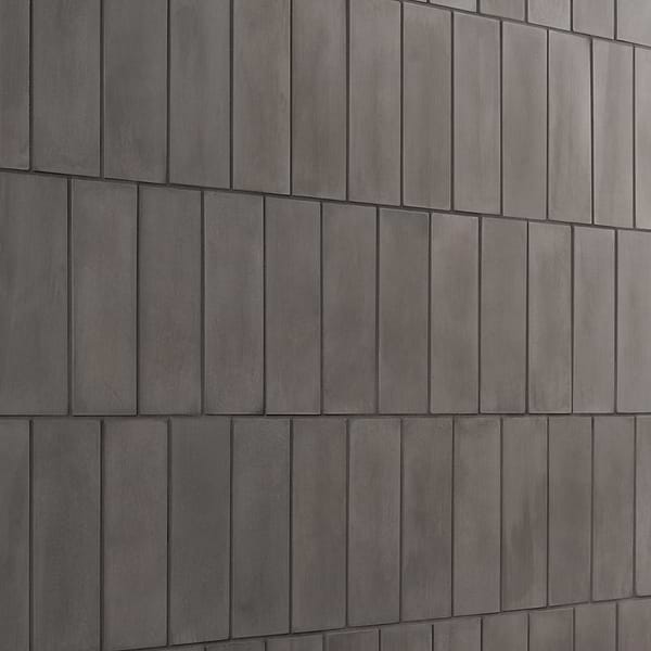 Color One Charcoal Gray 2x8 Matte Cement Tile