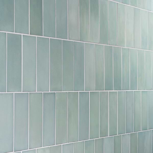Color One Robin Egg Blue 2x8 Matte Cement Tile