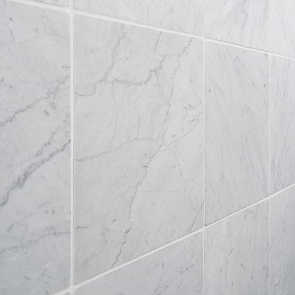 Avanti Bianco Carrara White 12x12 Tumbled Marble Tile