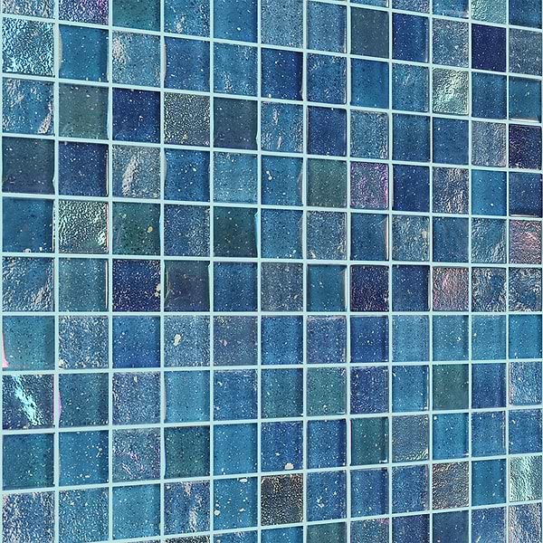 Fairy Blue 1x1 Polished Glass Mosiac Tile
