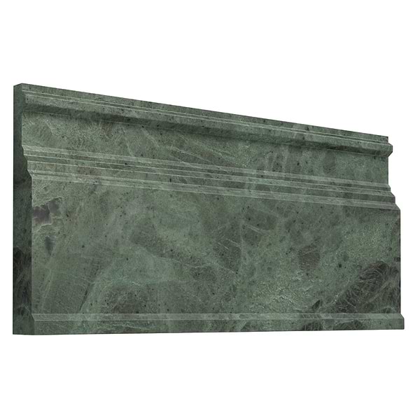 Tia Verde Green 5x12 Honed Marble Base Molding