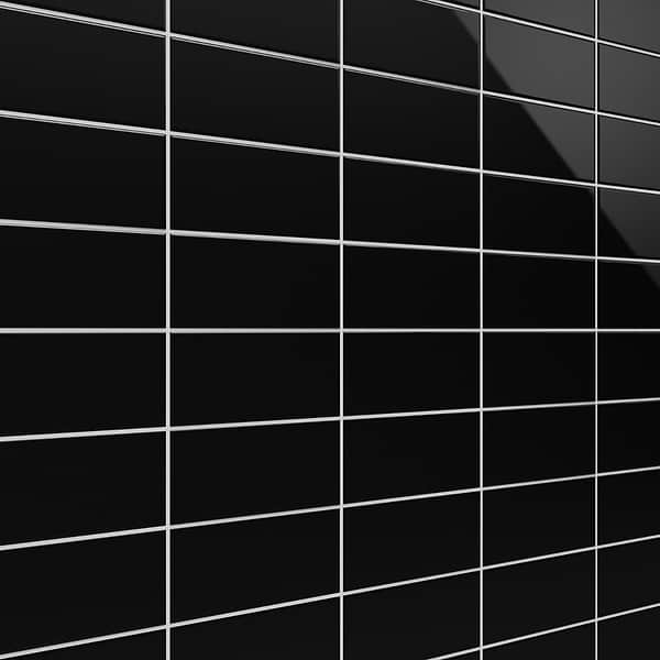 Park Hill Black 3X6 Polished Porcelain Tile