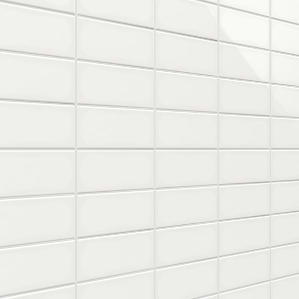 Park Hill Monumental Mist White 3X6 Polished Porcelain Tile