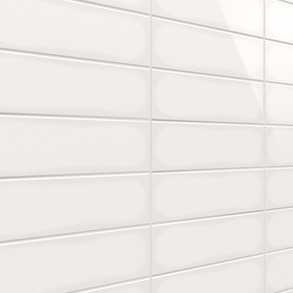 Park Hill Monumental Mist White 4X12 Polished Porcelain Tile