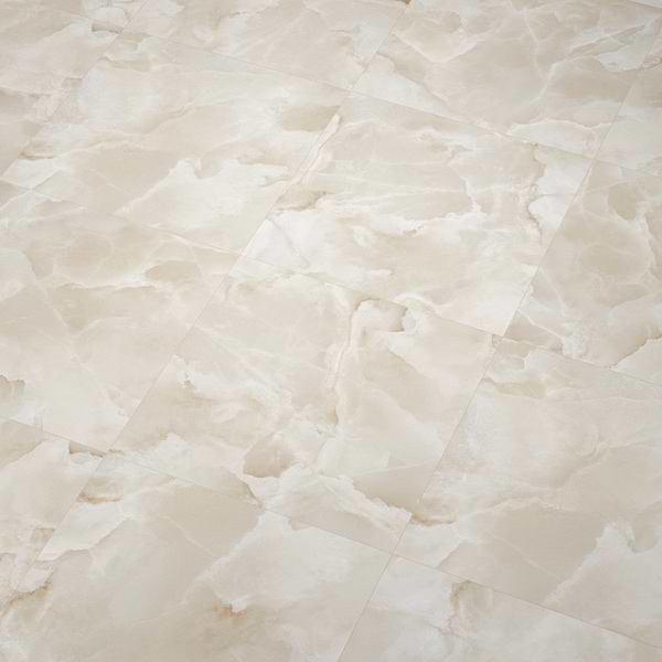 Harmonyx Coconut White 48x48 Onyx Look Satin Porcelain Tile