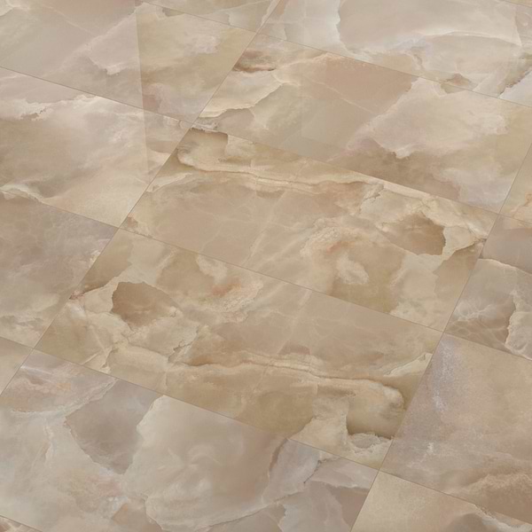 Harmonyx Champagne Beige 24x48 Onyx Look Polished Porcelain Tile