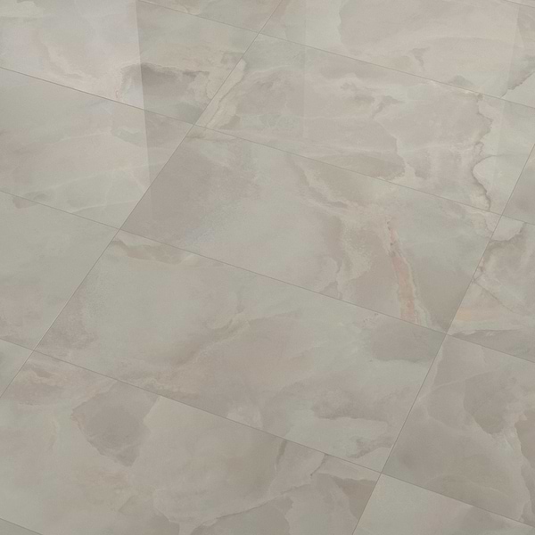Harmonyx Vanilla White 24x48 Onyx Look Polished Porcelain Tile
