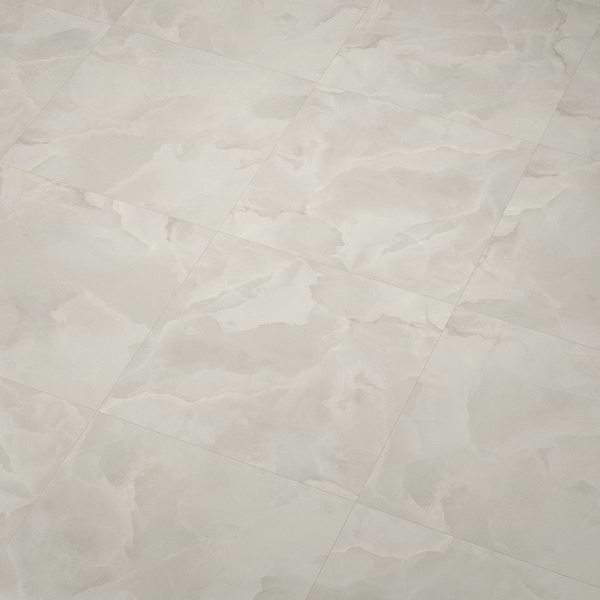 Harmonyx Vanilla White 48x48 Onyx Look Satin Porcelain Tile