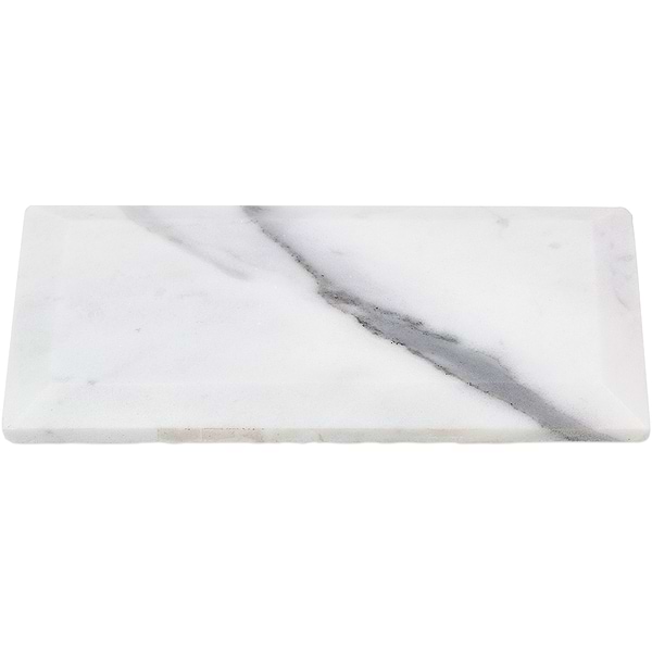 Calacatta 3x6 Beveled Polished Marble Tile