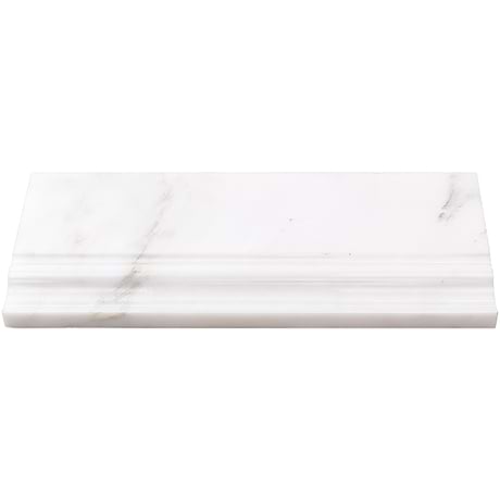 Calacatta White 5x12 Marble Base Molding Liner