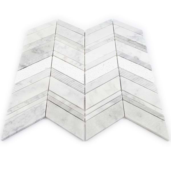 Winged Carrara Marble Tile
