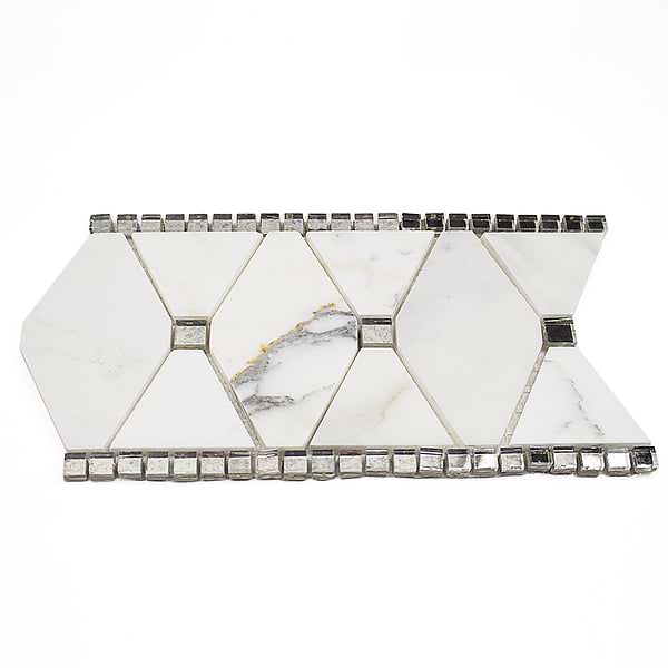 Kelli Ellis Alexa Border Marble and Mirror Tile