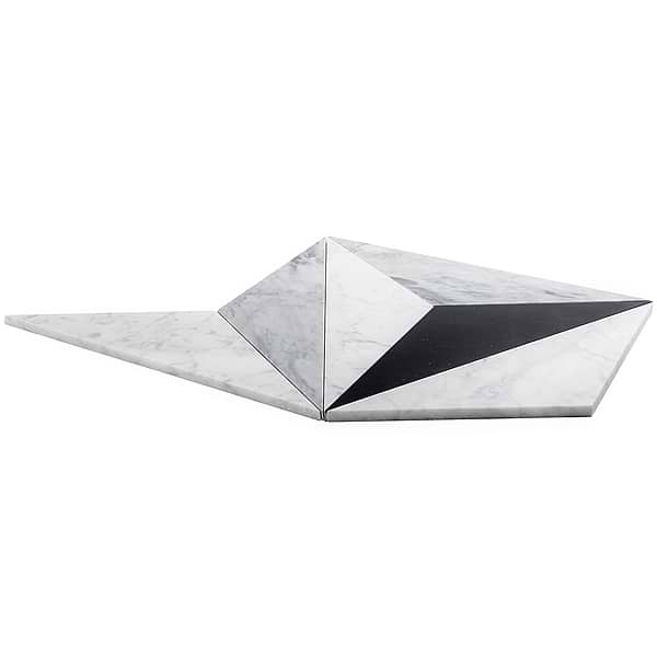 Stellamar Nero Carrara 15x26 Polished Marble Tile