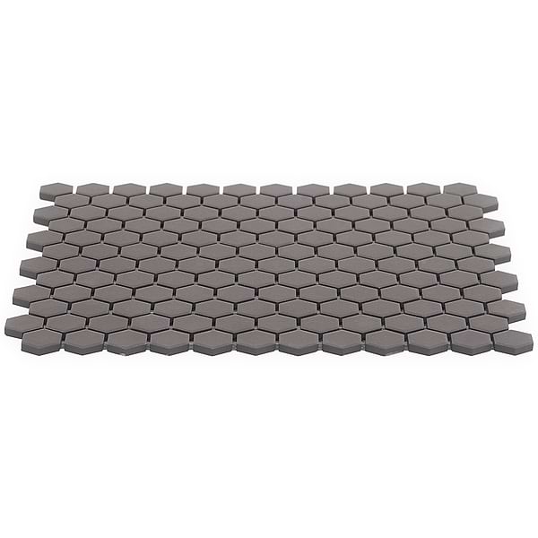 Level Black 1" Hexagon Matte Porcelain Tile