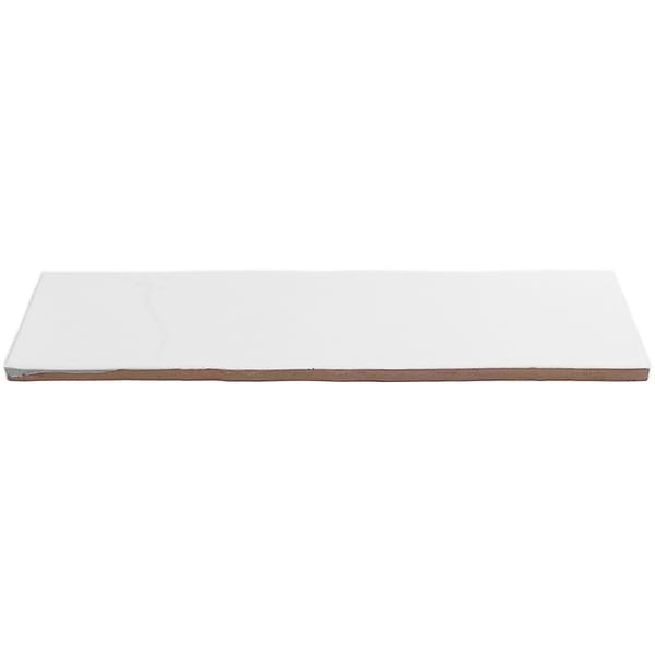 Lancaster Bianco White 3x12 Polished Ceramic Subway Wall Tile