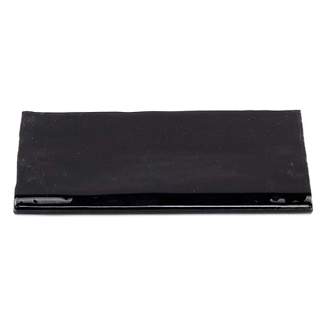 Lancaster Noir Black 3x6 Ceramic Bullnose