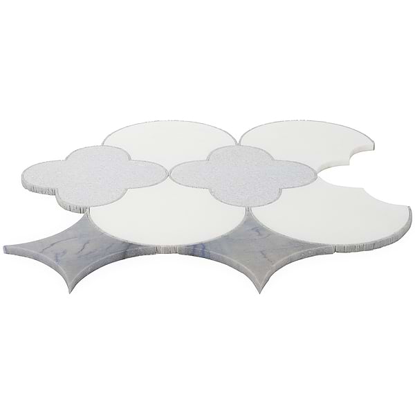 Layla Azul Blue Polished Marble Mosaic Tile