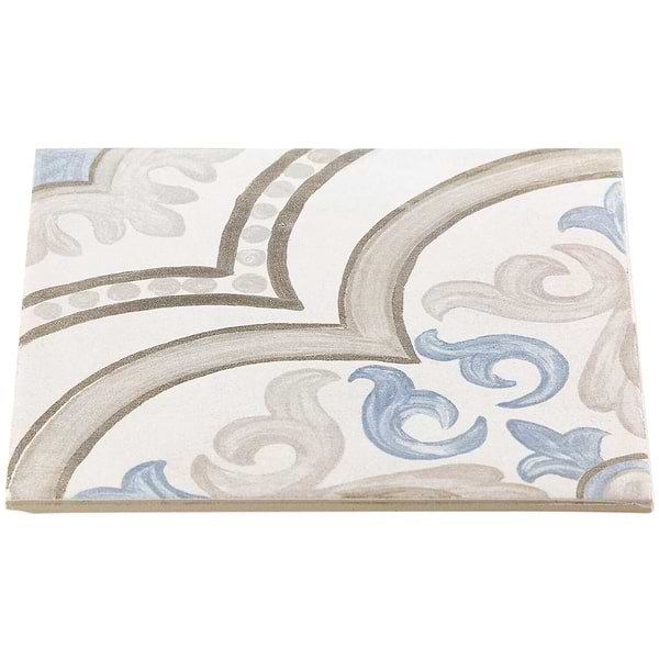 Amadora Daiza White 8x8 Porcelain Tile