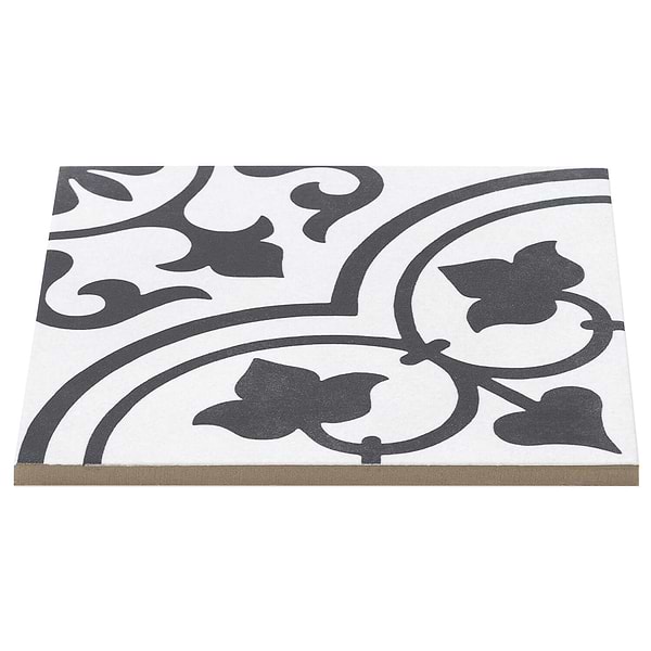 Cascais White Ornate 9x9 Matte Porcelain Tile