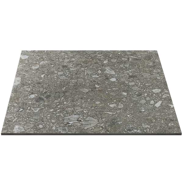 Rizo Antracite Dark Gray 24x24 Terrazzo Look Semi-Polished Porcelain Tile