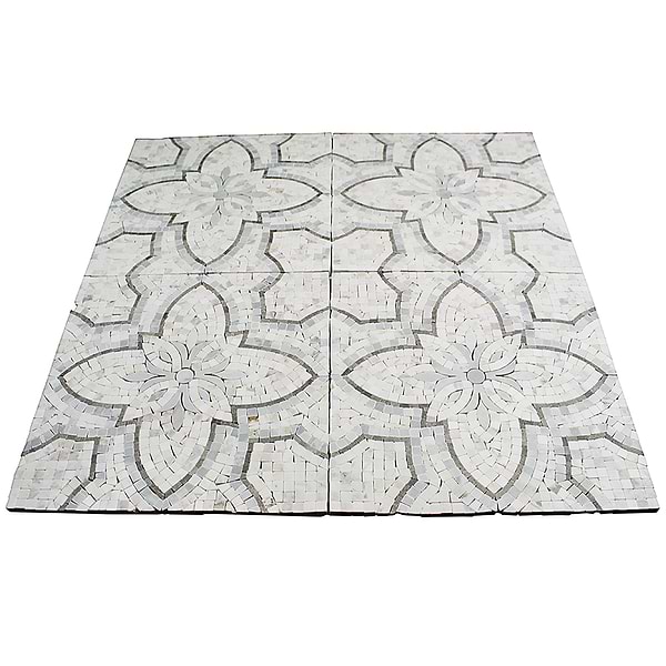 Primrose Bianco Grigio Marble Tile