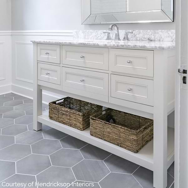 Paige Grigio 10" Porcelain Hexagon Matte Cement Look Porcelain Tile