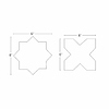 Parma Denim Blue Matte Star and Denim Blue Matte Cross 6&quot; Terracotta Look Porcelain Tile